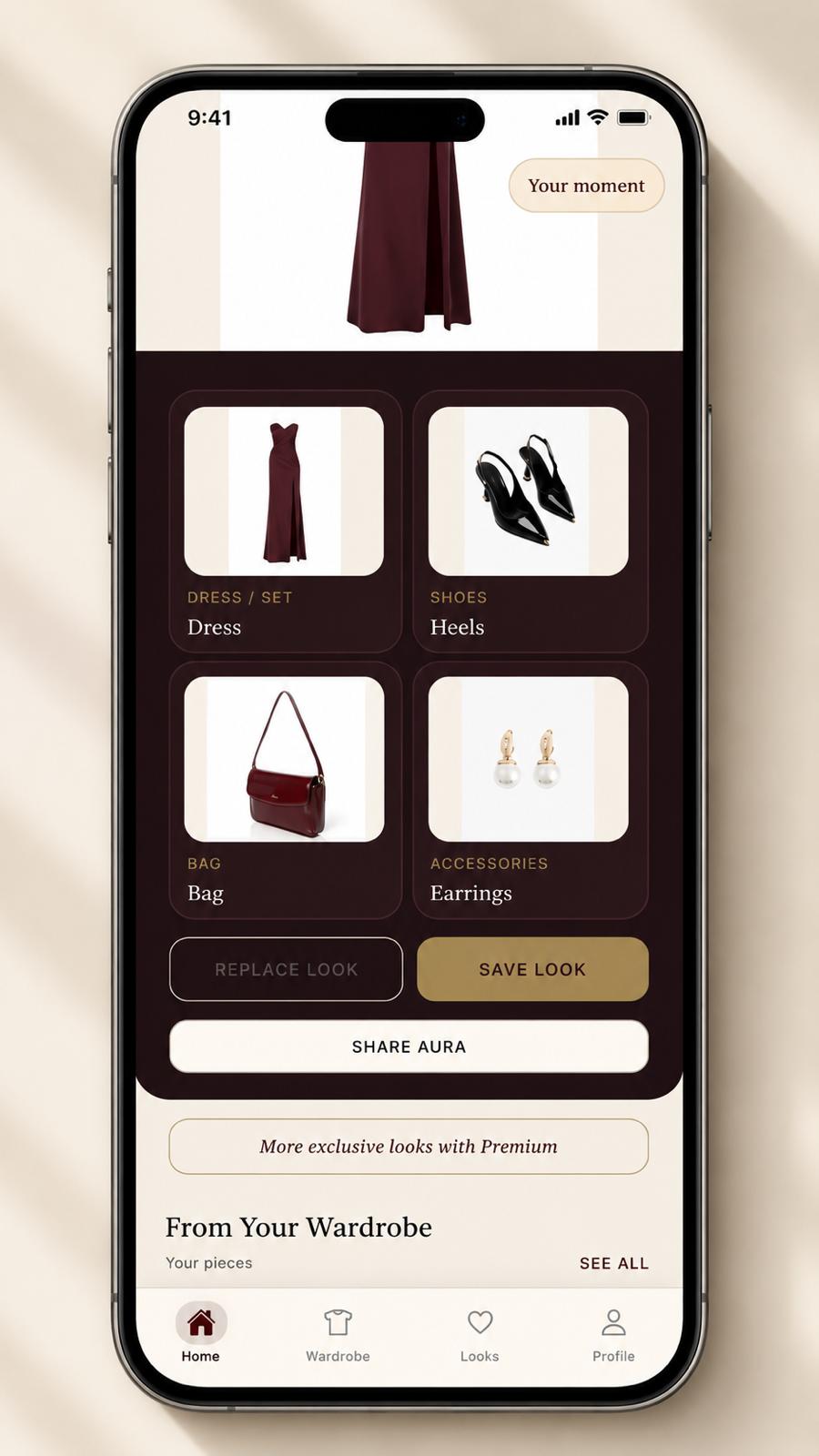 Stylove save and share look screen